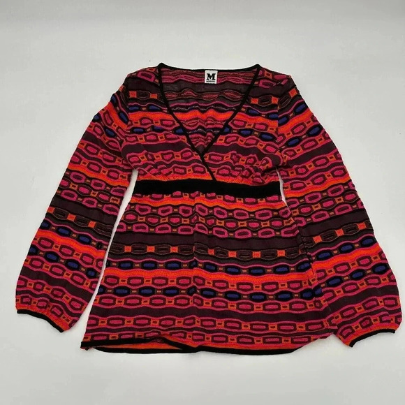 M Missoni 90's Long Sleeve Knit Top - Colorful - Size Small - Great Condition - Picture 1 of 7